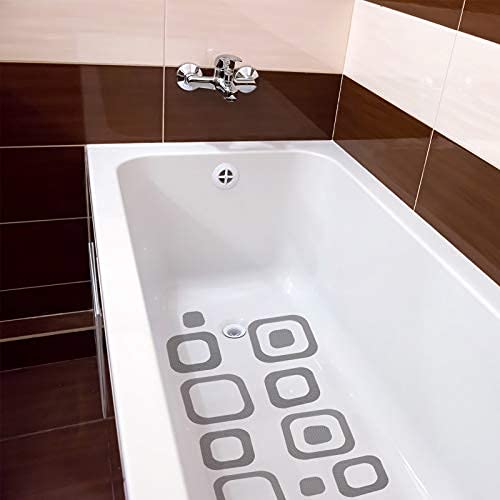 20 Pieces Adhesive Square Bath Treads Non-Slip Bathtub Stickers Non Slip Traction To Tubs Bathtub Stickers Adhesive Decals Appli